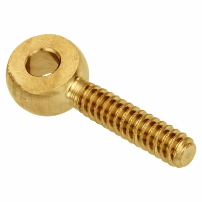 AMPG Fixed Rod End: Brass, Plain, 45 mm Hole Center-to-End Lg, Right Hand - Brass Male Threaded Fixed Rod Ends