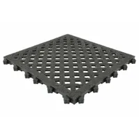 Interlocking Drainage Mat Tile: Interlocking Drainage Mat Tile, 18 in x 18 in, Grit, Black, 10 PK (MPN AG2)