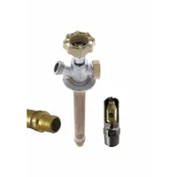 QUARTER BALL Ball Valve Sillcock: Quarter-Turn, Brass, Nickel, Plastic, 1/2 in Inlet Connection Size (MPN QB-112MC)