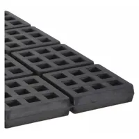 MASON Vibration Isolator Pad: Neoprene, Waffle Pad Top, 18 in Lg, 18 in Wd, 3/4 in Ht