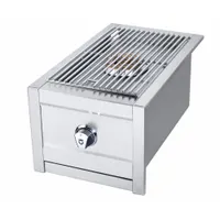 CROWN VERITY Built-In Side Burner: Stainless Steel, 15 in Overall Wd, 27 in Overall Dp, Side Burner (MPN SB-BI NG)