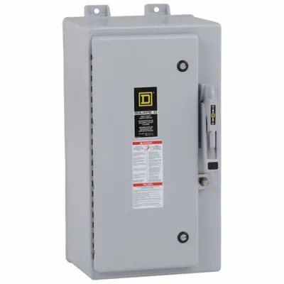 SQUARE D Safety Switch: Fusible, 100 A, Three Phase, 600V AC, Non-Metallic - Fusible Safety Switches