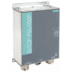 Single-phase wall-mount DC power supply with 120 W rated output power and 5 A output current. Housed in an aluminum enclosure, it converts AC input to stable DC for use in control panels, automation systems, and industrial machinery.