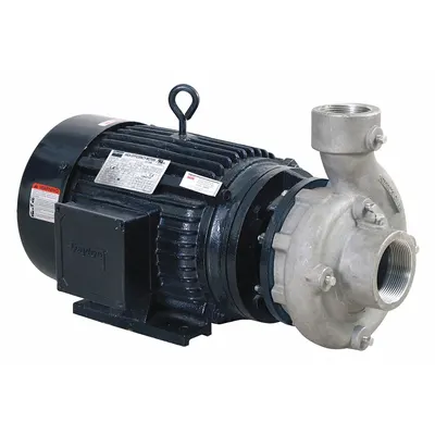 Dayton Centrifugal Pump: 10 hp, 208-240/480V AC, 110 ft Max Head, 3 in, 2 1/2 in Intake and Disch - 5 to 10 HP Straight Centrifugal Pumps