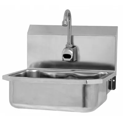 SANI-LAV Hand Sink: 1 Stations, 5 in Bowl Dp, 14 in Bowl Lg, 11 in Bowl Wd, Faucet Included - One-Station Wall-Mounted Hand Sinks with Faucets