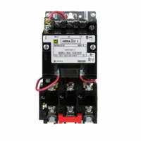 SQUARE D Magnetic Motor Starter: Non-Reversing, 3 Poles, NEMA Size 1, 27 A, 24V AC Coil (MPN 8536SCO3V01S)