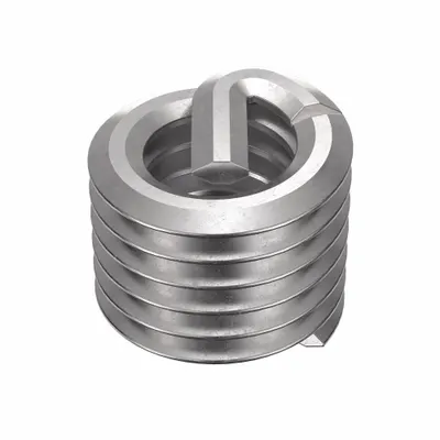 HELI-COIL Helical Insert: Tanged Tang Style, Free-Running, M4-0.70 Thread Size, Plain - Free-Running Tanged Helical Inserts