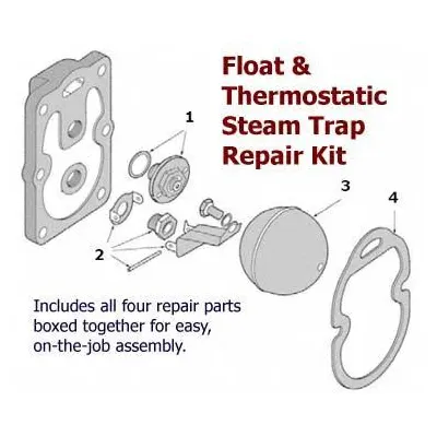 BARNES & JONES Steam Trap Repair Kit: For - Float & Thermostatic Repair Kits