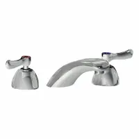 CHICAGO FAUCETS Low Arc Bathroom Faucet: 404, Cast Brass, Polished Chrome Finish, 1 gpm Flow Rate (MPN 404-VE64ABCP)
