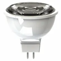 MR16 LED lamp with GU5.3 base, 6.5W consumption, 12V operation, and 2700K warm white color temperature. Clear finish, 50W incandescent equivalent. Suitable for accent and task lighting in track, recessed, and display fixtures