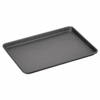 This one-half size sheet pan is made of anodized aluminum with a solid surface and closed bead closure. The anodized coating provides corrosion and stain resistance. Suitable for baking, roasting, and food preparation in commercial kitchens and bakeries