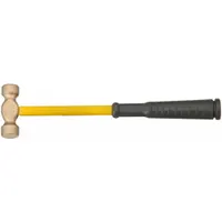 Machinist Hammer: Fiberglass, Aluminum Bronze, 4 oz Head Wt, 10 in Overall Lg, Ribbed Grip (MPN H-44FG)