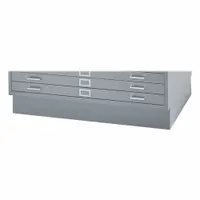 SAFCO PRODUCTS Flat File Cabinet Base: Gray, 6 in Overall Ht, 38 3/4 in Overall Dp, Closed Base (MPN 4999GRR)