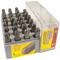 C.H. HANSON Hand Stamp Kit: Ampersand (&)/A thru Z, 1/8 in Character Ht, 2 1/2 in Shank Lg, Steel (MPN 20851)