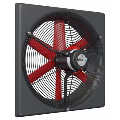 MULTIFAN Exhaust Fan: Direct Drive, 20 in Blade, 1/2 hp, 5,210 cfm, 460V AC, 3 ph - Corrosion-Resistant Direct-Drive Panel Exhaust Fans