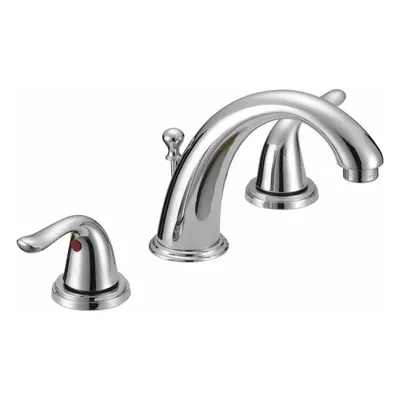 EZ-FLO Mid Arc Bathroom Faucet: Impressions Collection, Brass, Chrome Finish, 1.2 gpm Flow Rate - Widespread Handle Bathroom Faucets