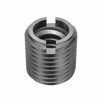 Heavy wall self-locking thread insert with M8-1.25 internal thread size and M12-1.75 external thread size. Compatible with M12-1.75 tap, featuring 6H internal and 6G external thread fit. Used to repair or reinforce stripped or worn threads in metal or plastic, resisting vibration loosening. Supplied in a 5-pack