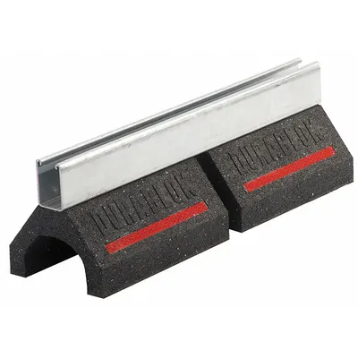 DURA-BLOK Pipe Support Block: Rubber Base, Electroplated Cast Iron - Support Blocks with Strut Channel