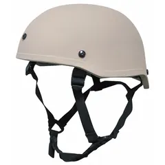 This Level IIIA ballistic helmet is constructed from aramid and features a suspension system for impact protection and comfort. The low-profile design is suited for security and tactical applications requiring reduced silhouette. Finished in tan, this XL size helmet provides Level IIIA ballistic resistance.