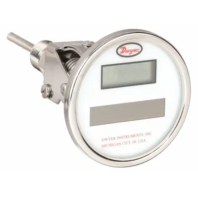 Dwyer Digital Thermometer: 2.5 in Stem Lg, -58°F to 302°F /-50°C to 150°C - Adjustable-Angle Water-Resistant Digital Thermometers