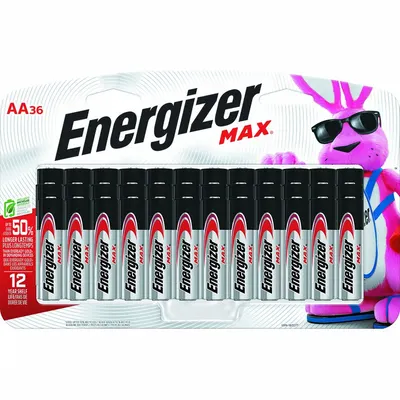 ENERGIZER Battery: AA, Premium, Alkaline, 1.5V DC, Max