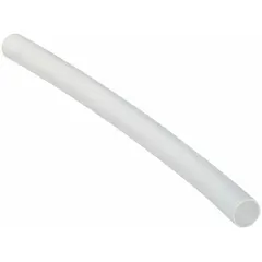 Clear polyolefin heat shrink tubing with a 0.5-inch inner diameter before shrinking and 0.25-inch after shrinking. Each piece is 6 inches long, supplied in packs of 10. Used for insulating and protecting electrical wires, cables, and connections from moisture, abrasion, and short circuits in applications such as automotive wiring, electronics repair, and industrial cable management.