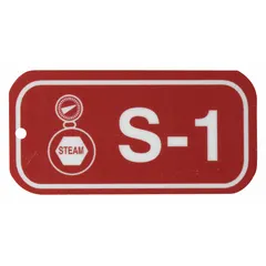 Polystyrene lockout tag for use in lockout/tagout procedures to identify equipment under maintenance. English text, with holes for attachment. Pack of 25 tags.