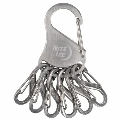 NITE IZE Key Rack: 6 Key Capacity, Stainless Steel - Belt Key Clips & Carabiners