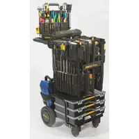 MOBILE SHOP Tool Cart, Complete/No Drill: Black, 20 in Wd, 28 in Dp, 40 in Ht, Padlockable (MPN MS-CEC-ND)