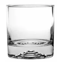 Clear glass tumbler with Malaga pattern. 10 1/4 oz capacity, 3 3/8 in overall height, 3 1/8 in diameter. Suitable for serving spirits on the rocks or mixed drinks in hospitality and food-service settings