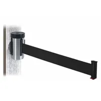 RETRACTA-BELT Retractable Belt Barrier: Magnet, 10 ft Belt Lg, Pattern, Black, No Legend (MPN WH700SS-BK-MM)
