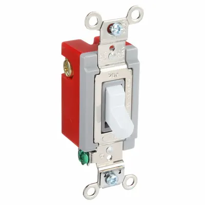 HUBBELL Wall Switch: Toggle Switch, 3-Way, Maintained, White, 120/277V AC - Toggle Wall Switches
