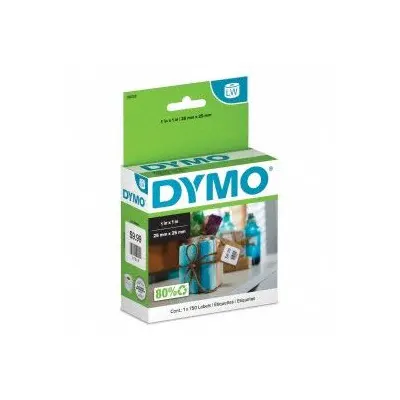 DYMO Barcode Label: 1 in Label Wd, 1 in Label Ht, White, 1 in Core Dia. - Desktop Direct Thermal Labels