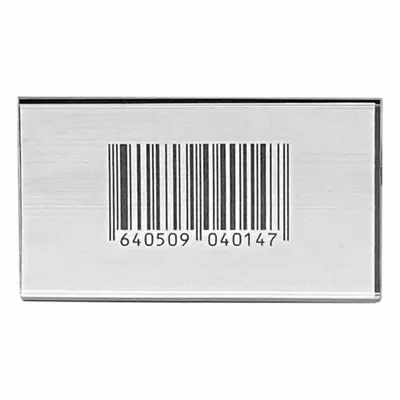 AIGNER INDEX Label Holder: 6 in x 4 in, Clear/Grey, Slide-In, 25 Label Holders, Snap-On - Snap-On Label Holders