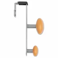 ALBA Garment Hook: 2 Hooks, 7 7/8 in Overall Ht, 1 1/4 in Overall Wd, 1 3/8 in Overall Dp, Wood (MPN ABAPM2PARTBO)