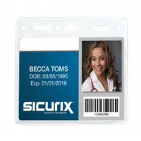 Badge Holder: Pouch, Horizontal, 4 1/4 in Badge Pouch Wd, 1 1/8 in Badge Pouch Ht, Plastic, 250 PK (MPN BAU 67830)