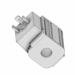 Solenoid coil for actuating compatible cartridge valves in industrial fluid-power systems. Rated for 115VAC and 16 W. Equipped with a DIN connector for electrical connection.
