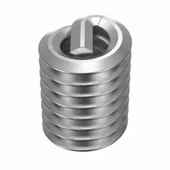 Free-running tanged helical insert for #4-40 UNC threads. Plain finish, 100 pieces per pack. Used to repair or reinforce threads in metal assemblies, particularly in softer materials.