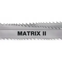 General purpose metal cutting blade for sawing aluminum, carbon steel, and structural steel. Bi-metal Matrix II construction. Length 10 ft, tooth configuration 10/14.