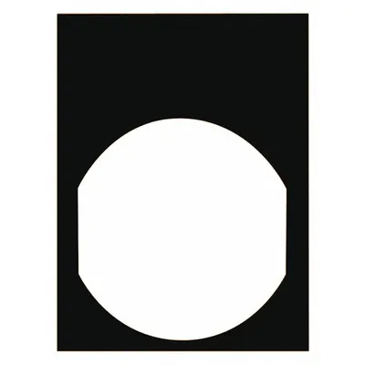SCHNEIDER Legend Plate, Rectangular, 1 3/16 in H x 1 5/8 in W, 22 mm Mounting - Push-Button Rings & Plates