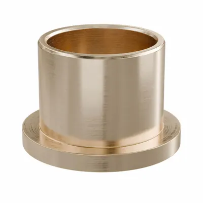 BUNTING BEARINGS Flanged Sleeve Bearing: Bronze, SAE 841, 3/4 in Bore, 7/8 in OD, 3/4 in Lg - Lubricated Food-Grade Metallic Flanged Sleeve Bearings