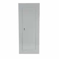 Non-vented steel door cover for NQ and NF panelboards. Type 1 surface-mount enclosure rated 250 A with 54 spaces. Measures 20 in wide by 50 in long. Suitable for indoor commercial and industrial electrical distribution applications