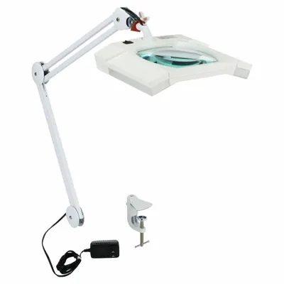 OEM Rectangular Magnifier Light: LED - Desk-Clamp Magnifier Lights