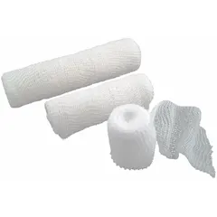 Sterile, self-adhering fabric gauze bandage, 2 inches wide by 4 1/8 yards long, in white. Latex-free and unitized, this conforming gauze is used to secure wound dressings and provide light compression. Supplied in a packet of 96. Not water resistant and does not include a fastener.