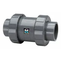 HAYWARD Check Valve: Ball, Inline Valve Body, PVC, 2 1/2 in Pipe Size, Socket x Socket, Std, FKM (MPN TC1250S)