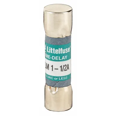 LITTELFUSE Fuse: FLM Series, Midget, Time-Delay, 1.5 A, 250 V AC - Time-Delay Cylindrical Fuses