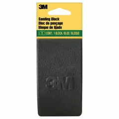 This 3M hand sanding block is constructed of rubber and measures 2 5/8 in by 4 3/4 in. It features a clip-type mounting system to secure abrasive sheets. Suitable for manual sanding and finishing tasks in metalworking, woodworking, and automotive refinishing.