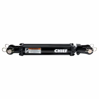 CHIEF Hydraulic Cylinder: 5 in Bore Dia., 8 in Stroke Lg, #12 SAE Port Size - Heavy-Duty Tie-Rod Cylinders