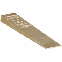 Flange Wedge: 7 in Lg, 1 1/4 in Wd, 1/2 in Max Ht, Non-Sparking, Aluminum Bronze (MPN W-5)