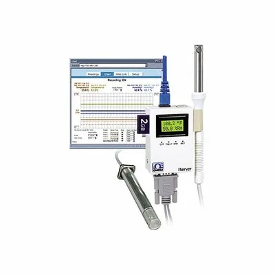 OMEGA Chat Recorder: 0%to 2.75% Relative Humidity Measured, 1°F to 45°C, 0°C to 60°C - Temperature & Humidity Data Loggers
